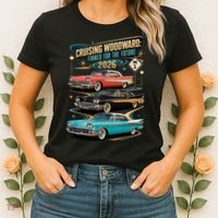 Cruising Woodward 2026 Finned Classic Car Cruise M1 Women's T-Shirt thumb 2