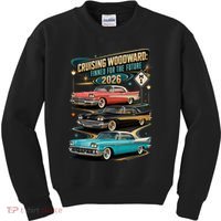 Cruising Woodward 2026 Finned Classic Car Cruise M1 Kids Sweatshirt thumb 0