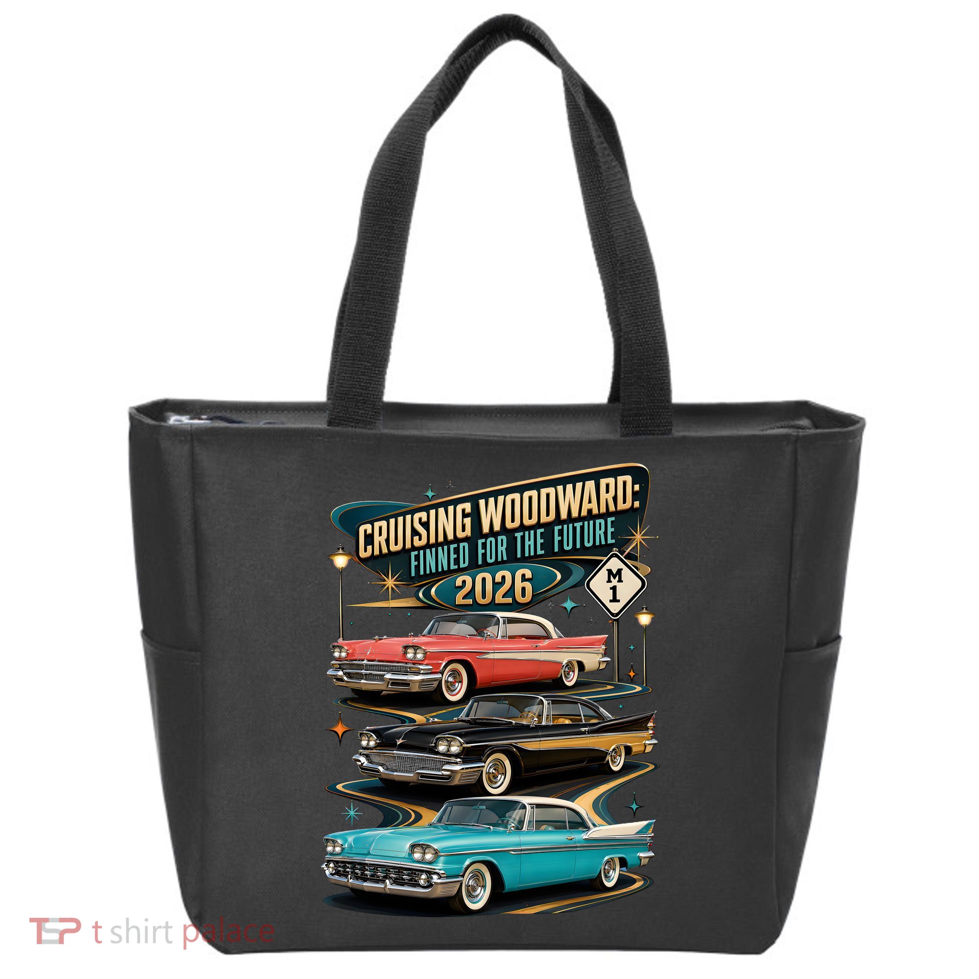 Cruising Woodward 2026 Finned Classic Car Cruise M1 Tote Bag
