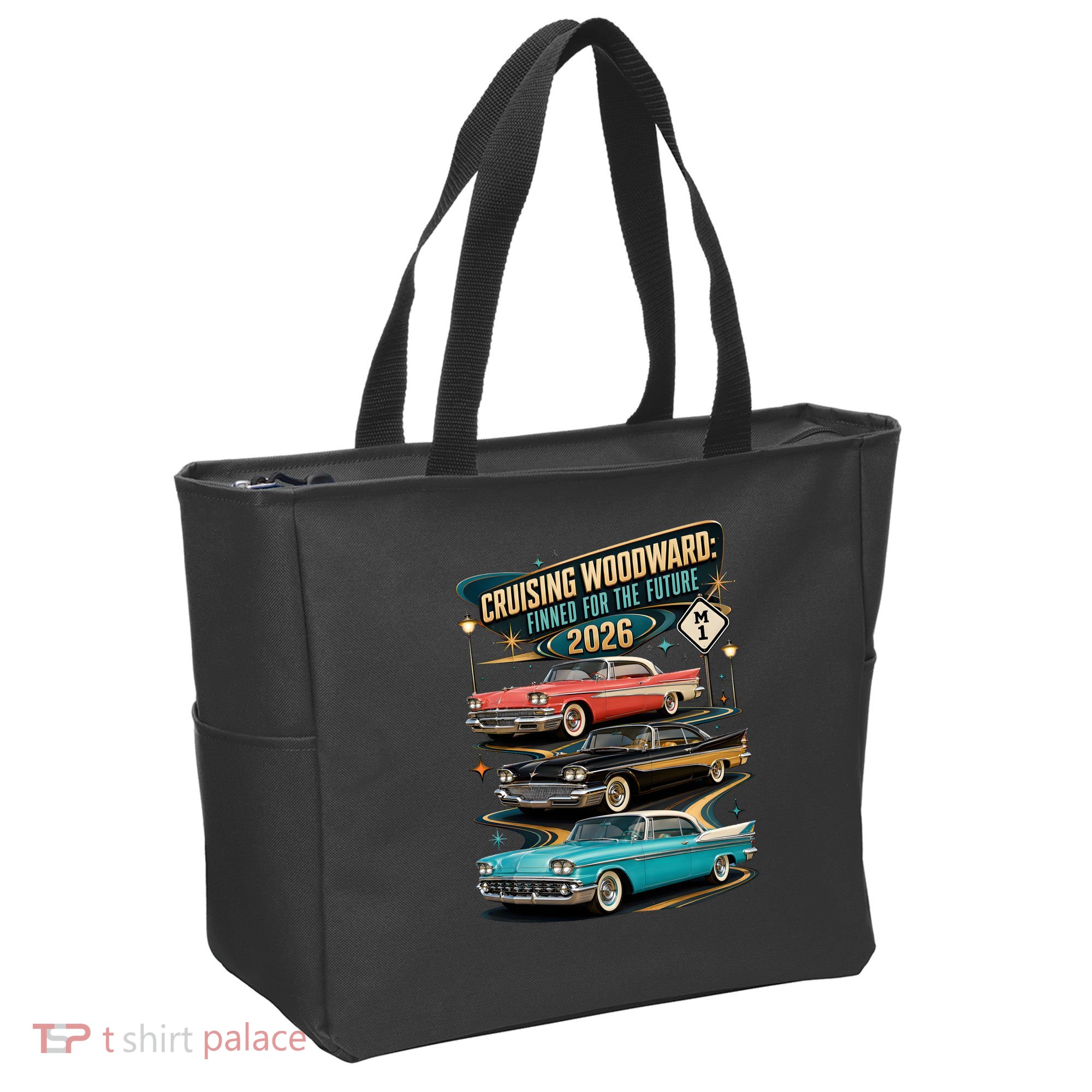 Cruising Woodward 2026 Finned Classic Car Cruise M1 Tote Bag