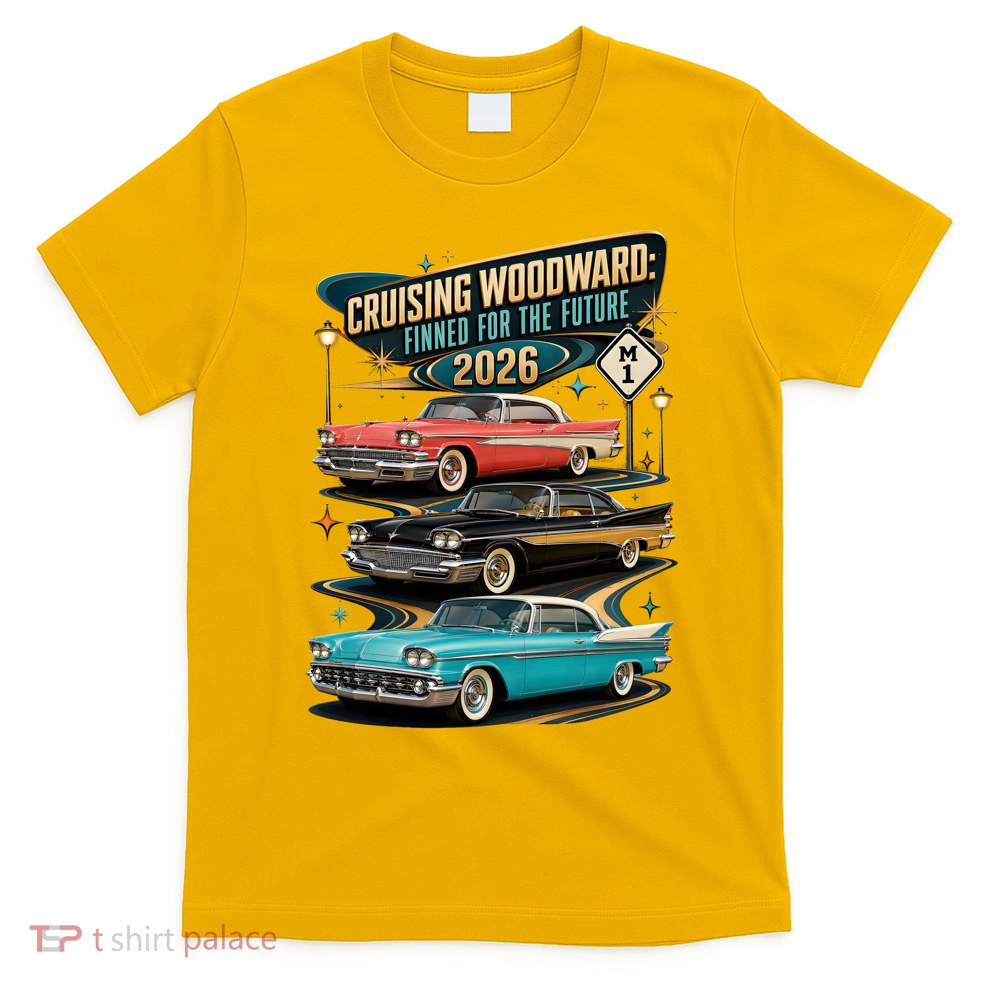 Cruising Woodward 2026 Finned Classic Car Cruise M1 T-Shirt