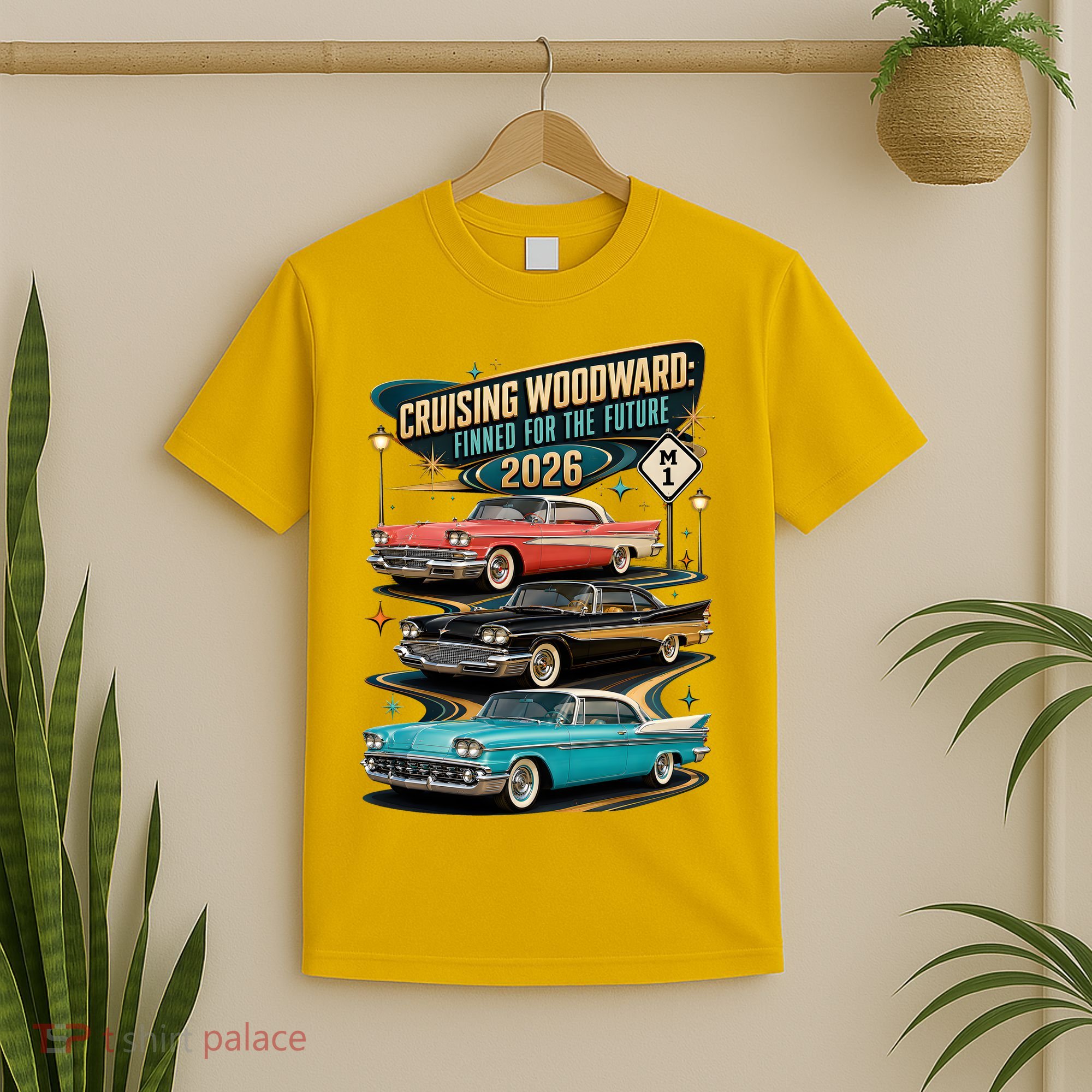 Cruising Woodward 2026 Finned Classic Car Cruise M1 T-Shirt