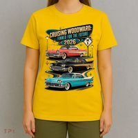 Cruising Woodward 2026 Finned Classic Car Cruise M1 T-Shirt thumb 4