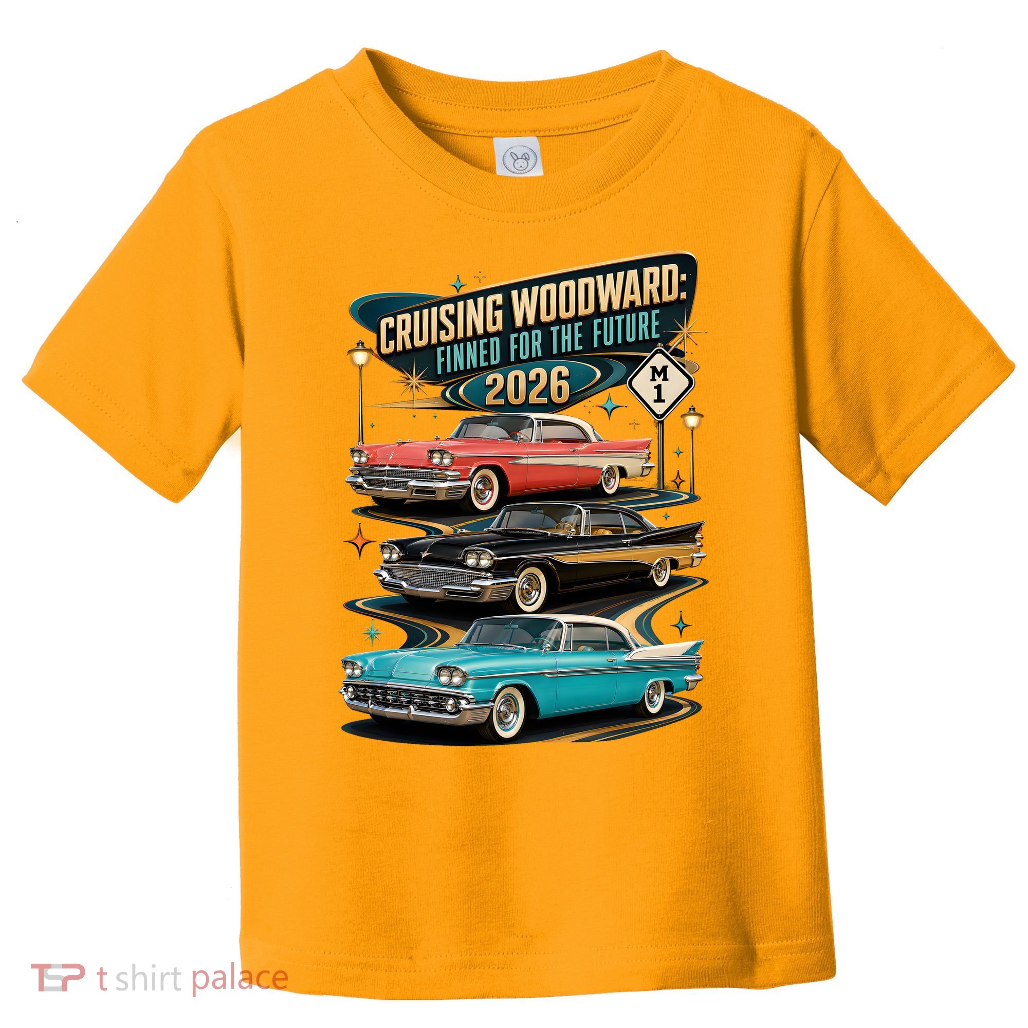 Cruising Woodward 2026 Finned Classic Car Cruise M1 Toddler T-Shirt