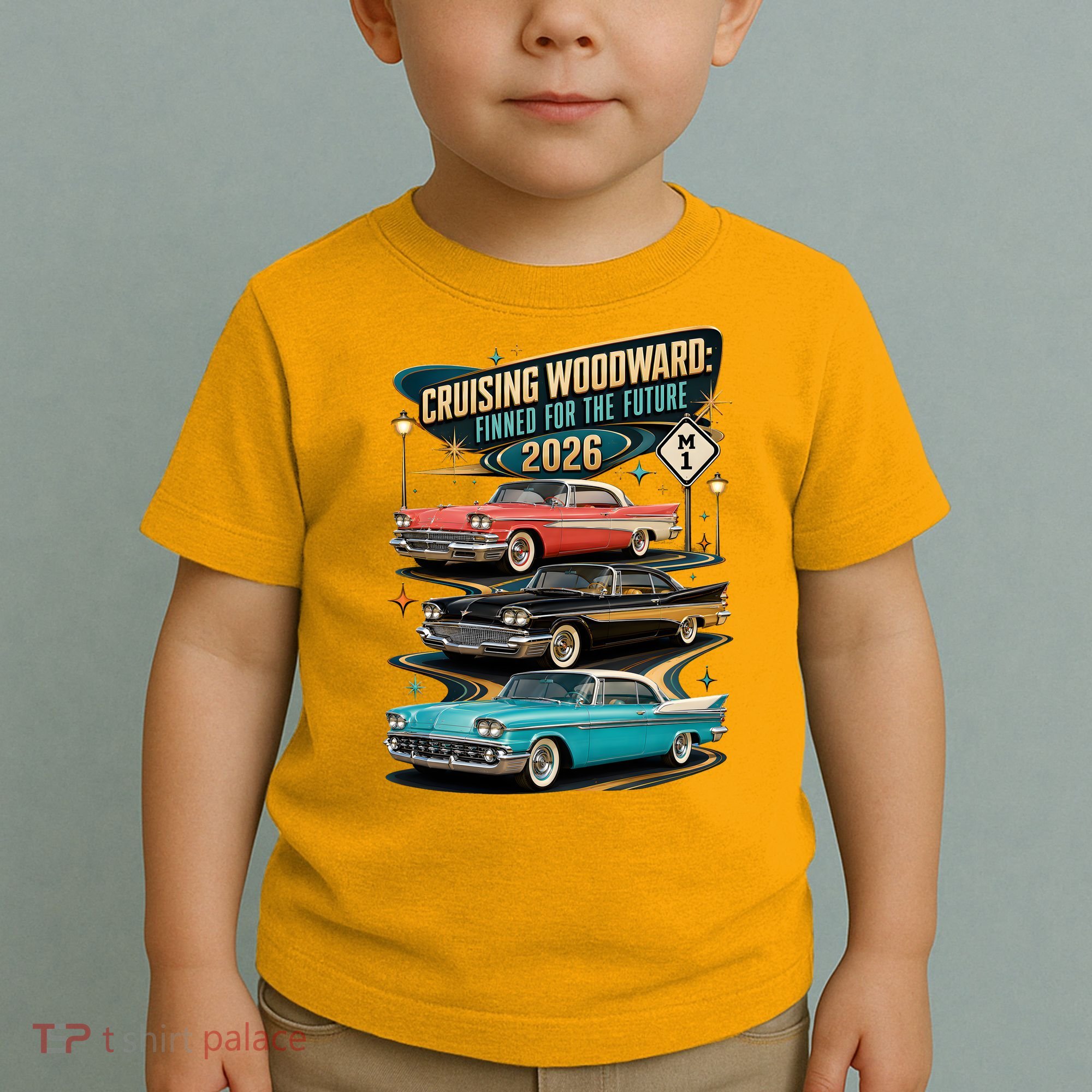 Cruising Woodward 2026 Finned Classic Car Cruise M1 Toddler T-Shirt