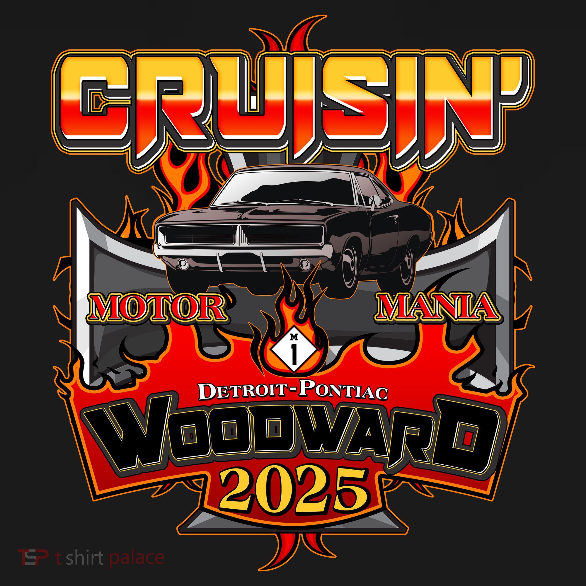 Cruisin Woodward 2025 Motor Mania Muscle Car Women's Hoodie