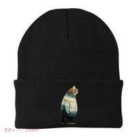 Cat Wearing A Sweater Funny Pet Fat Gray Cat In Sweater Beanie thumb 0
