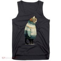 Cat Wearing A Sweater Funny Pet Fat Gray Cat In Sweater Tank Top thumb 0