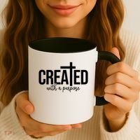 Created With A Purpose Christian Coffee Mug thumb 3