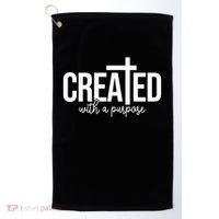 Created With A Purpose Christian Golf Towel thumb 0