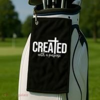 Created With A Purpose Christian Golf Towel thumb 2