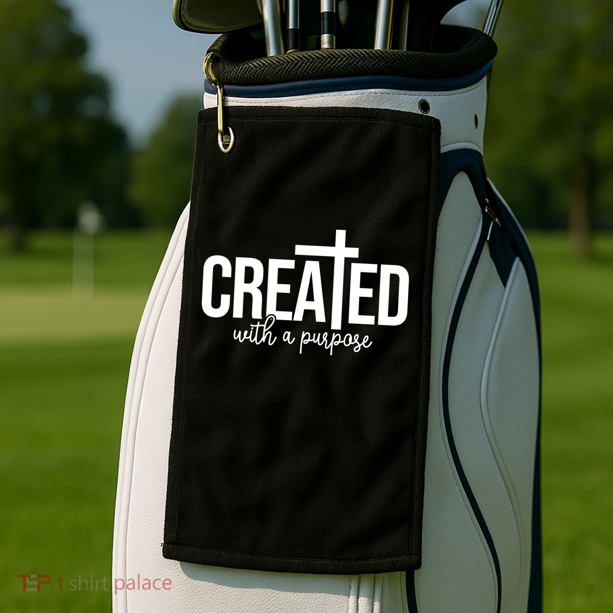 Created With A Purpose Christian Golf Towel