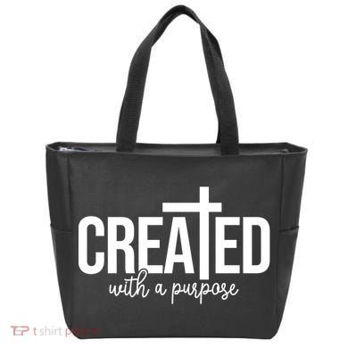 Created With A Purpose Christian Tote Bag