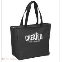 Created With A Purpose Christian Tote Bag thumb 2