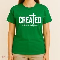 Created With A Purpose Christian T-Shirt thumb 4