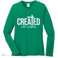 Created With A Purpose Christian Women's Long Sleeve Shirt thumb 0