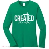 Created With A Purpose Christian Women's Long Sleeve Shirt thumb 0
