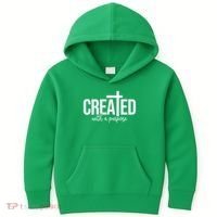 Created With A Purpose Christian Kids Hoodie thumb 0