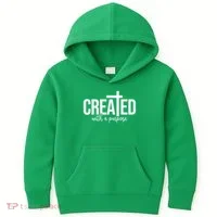 Created With A Purpose Christian Kids Hoodie thumb 0