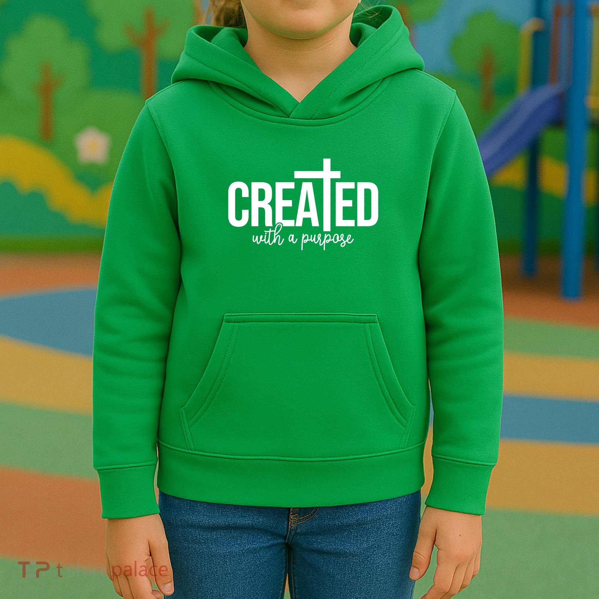 Created With A Purpose Christian Kids Hoodie