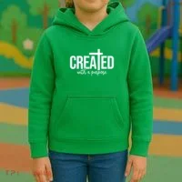 Created With A Purpose Christian Kids Hoodie thumb 3