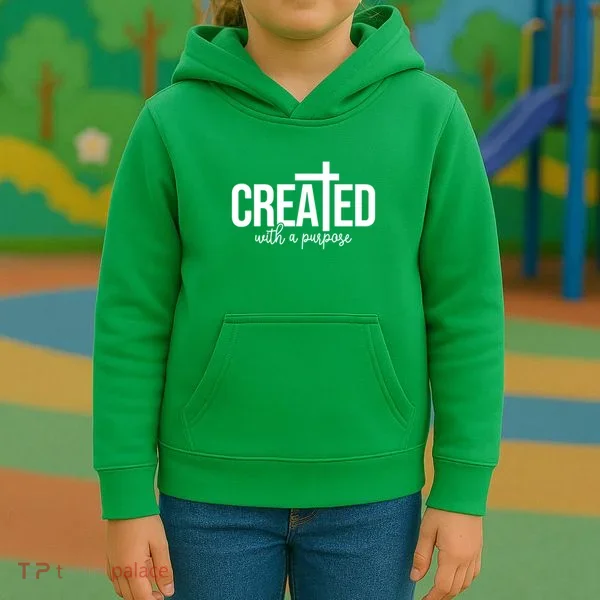 Created With A Purpose Christian Kids Hoodie