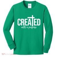 Created With A Purpose Christian Kids Long Sleeve Shirt thumb 0