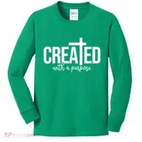 Created With A Purpose Christian Kids Long Sleeve Shirt thumb 0