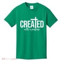 Created With A Purpose Christian Kids T-Shirt thumb 0
