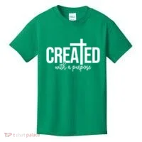 Created With A Purpose Christian Kids T-Shirt thumb 0