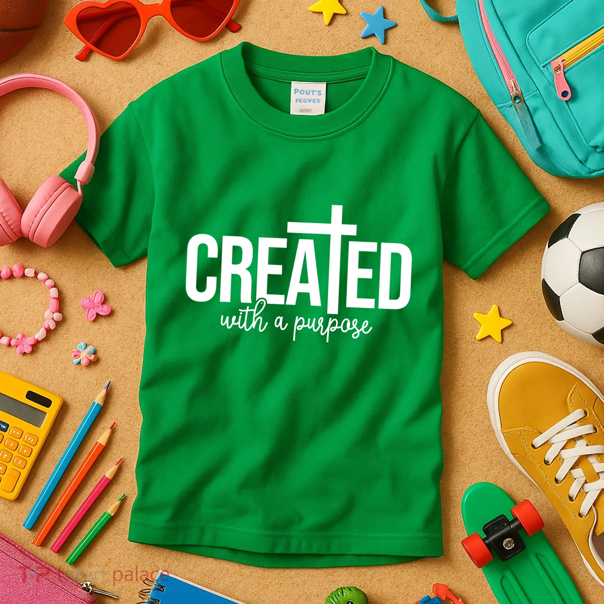 Created With A Purpose Christian Kids T-Shirt