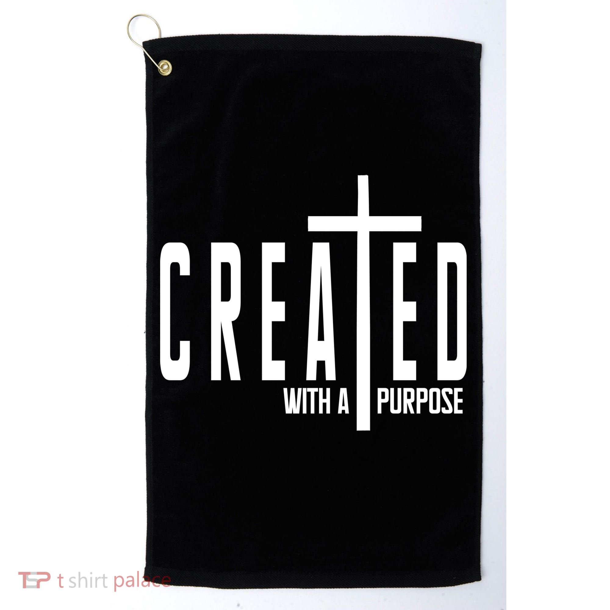 Created With A Purpose Jesus Golf Towel