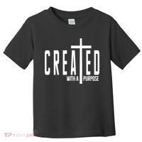 Created With A Purpose Jesus Toddler T-Shirt thumb 0