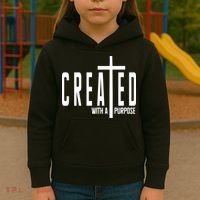 Created With A Purpose Jesus Kids Hoodie thumb 3