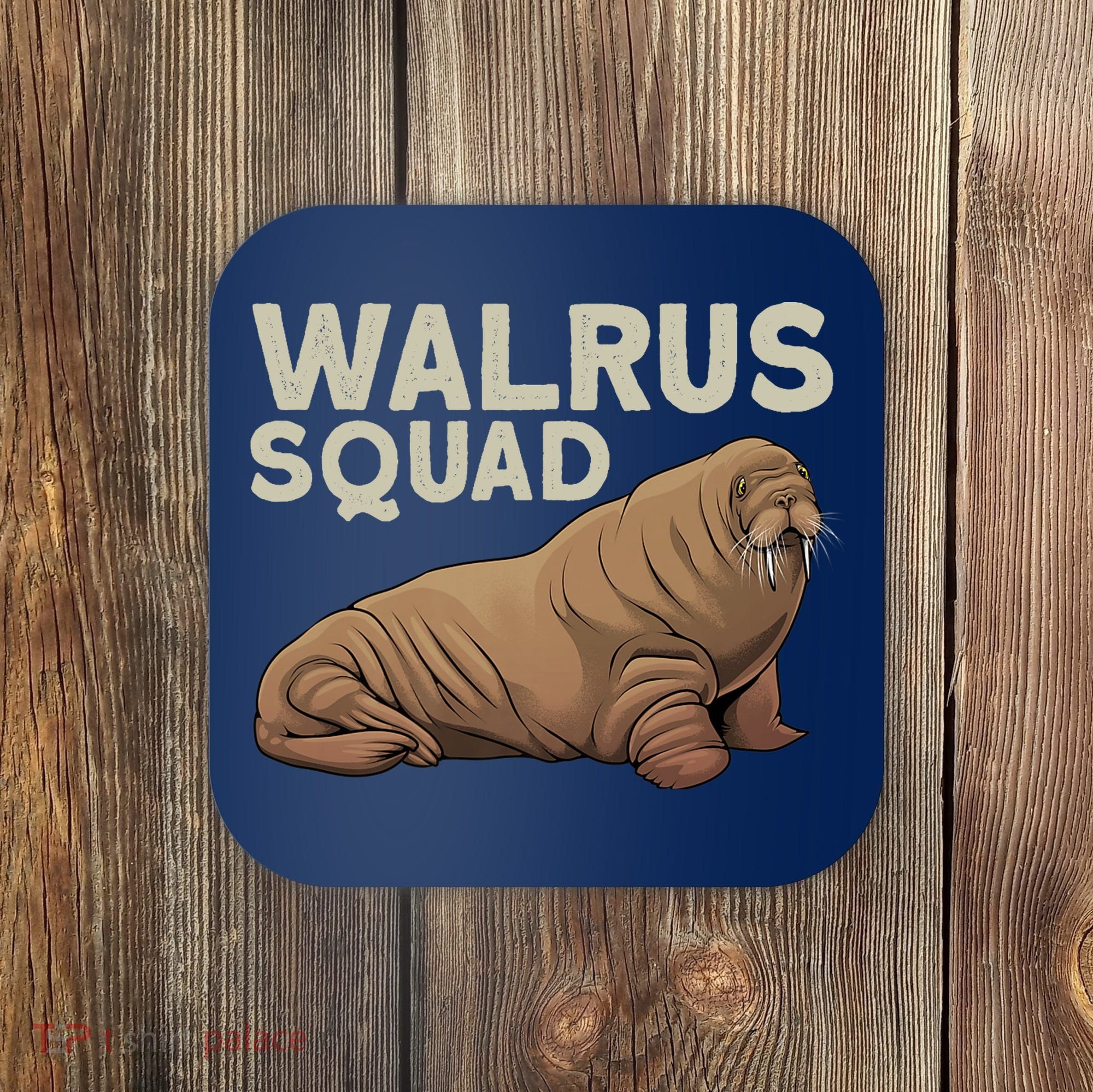 Cool Walrus Art For Ocean Animal Walrus Lover Coaster