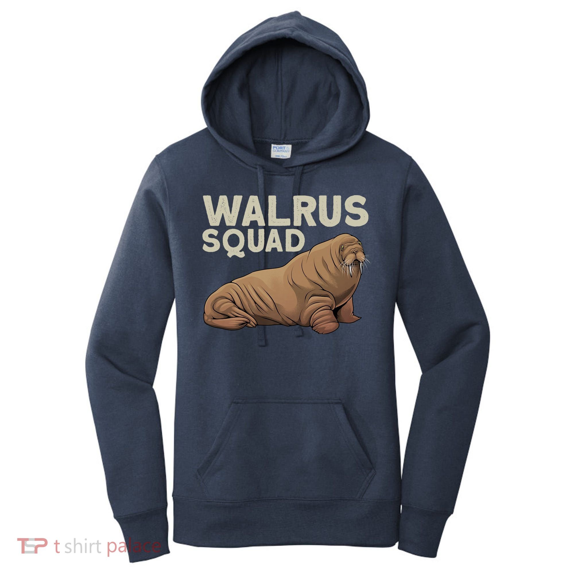 Cool Walrus Art For Ocean Animal Walrus Lover Women's Hoodie