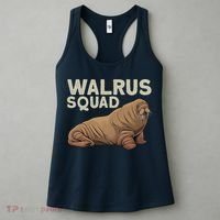 Cool Walrus Art For Ocean Animal Walrus Lover Women's Tank Top thumb 3