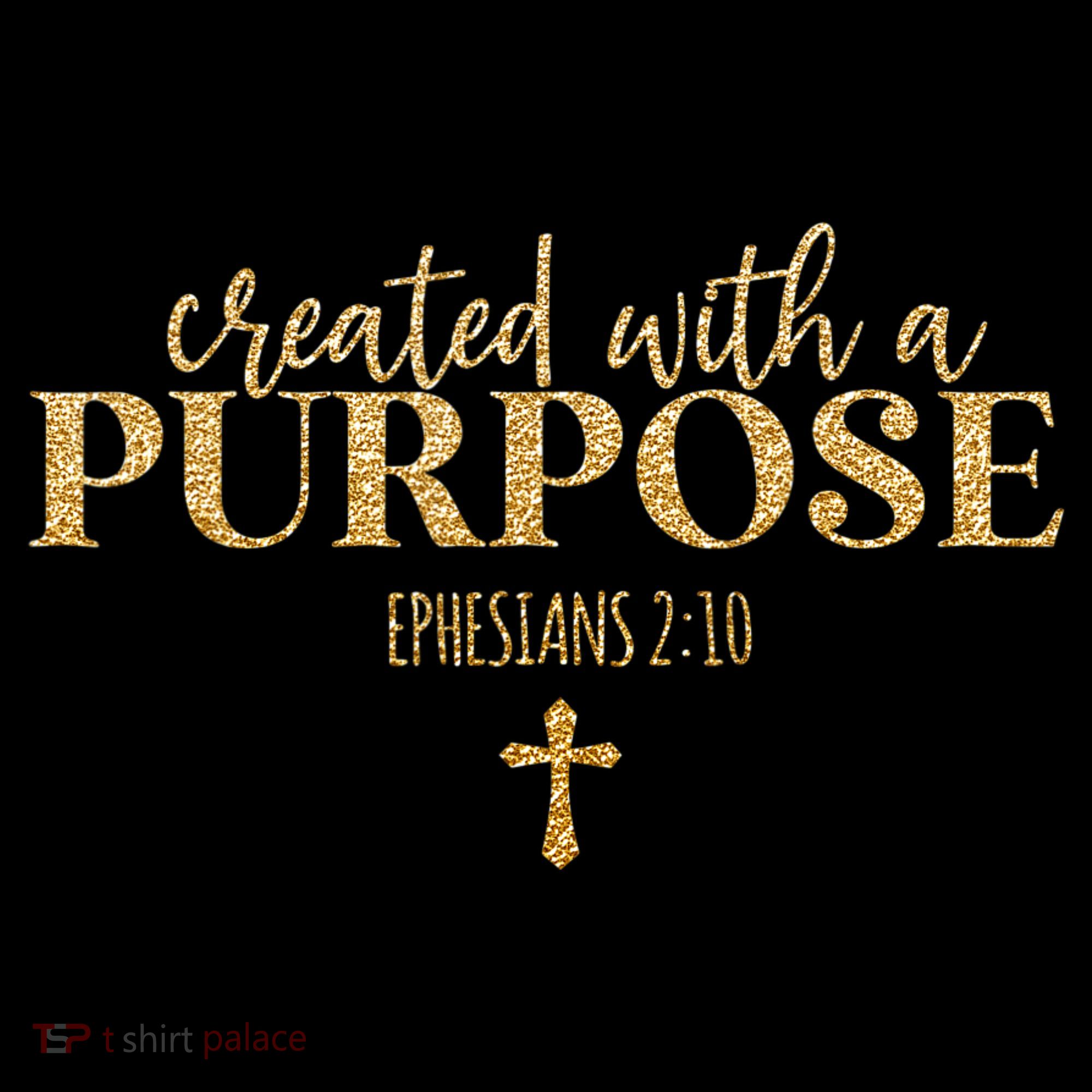 Created With A Purpose, Christian, Bible Verse, Jesus Women's Hoodie