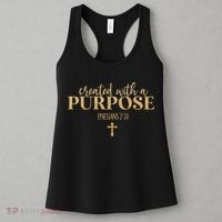 Created With A Purpose, Christian, Bible Verse, Jesus Women's Tank Top thumb 3
