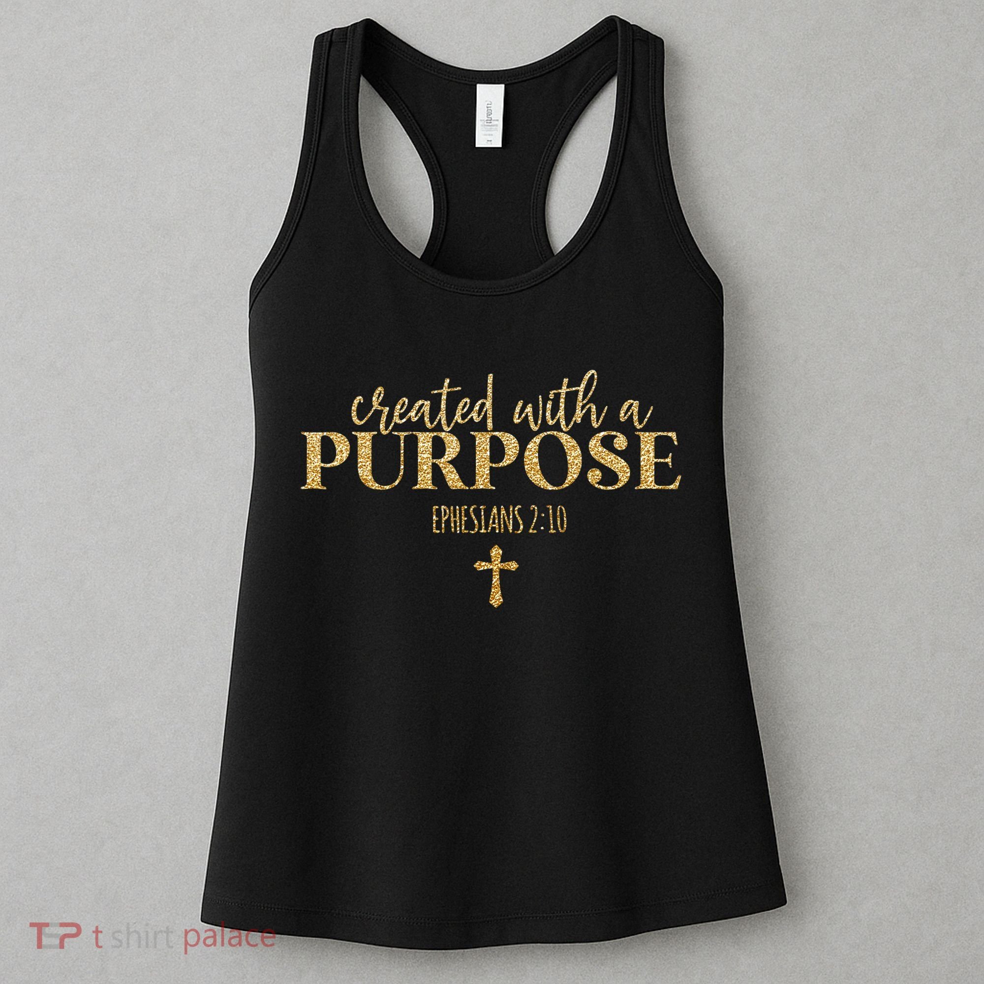 Created With A Purpose, Christian, Bible Verse, Jesus Women's Tank Top