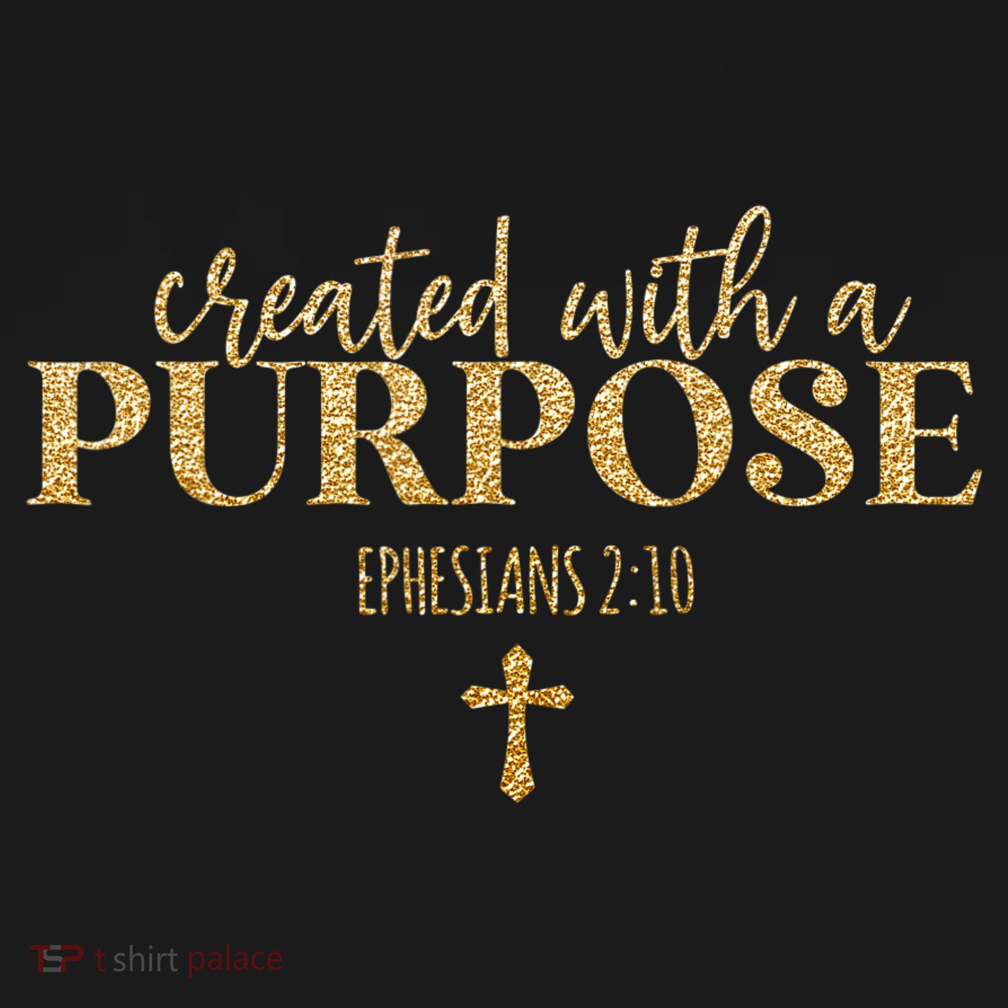 Created With A Purpose, Christian, Bible Verse, Jesus Baby Bodysuit