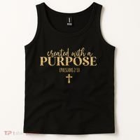 Created With A Purpose, Christian, Bible Verse, Jesus Tank Top thumb 2
