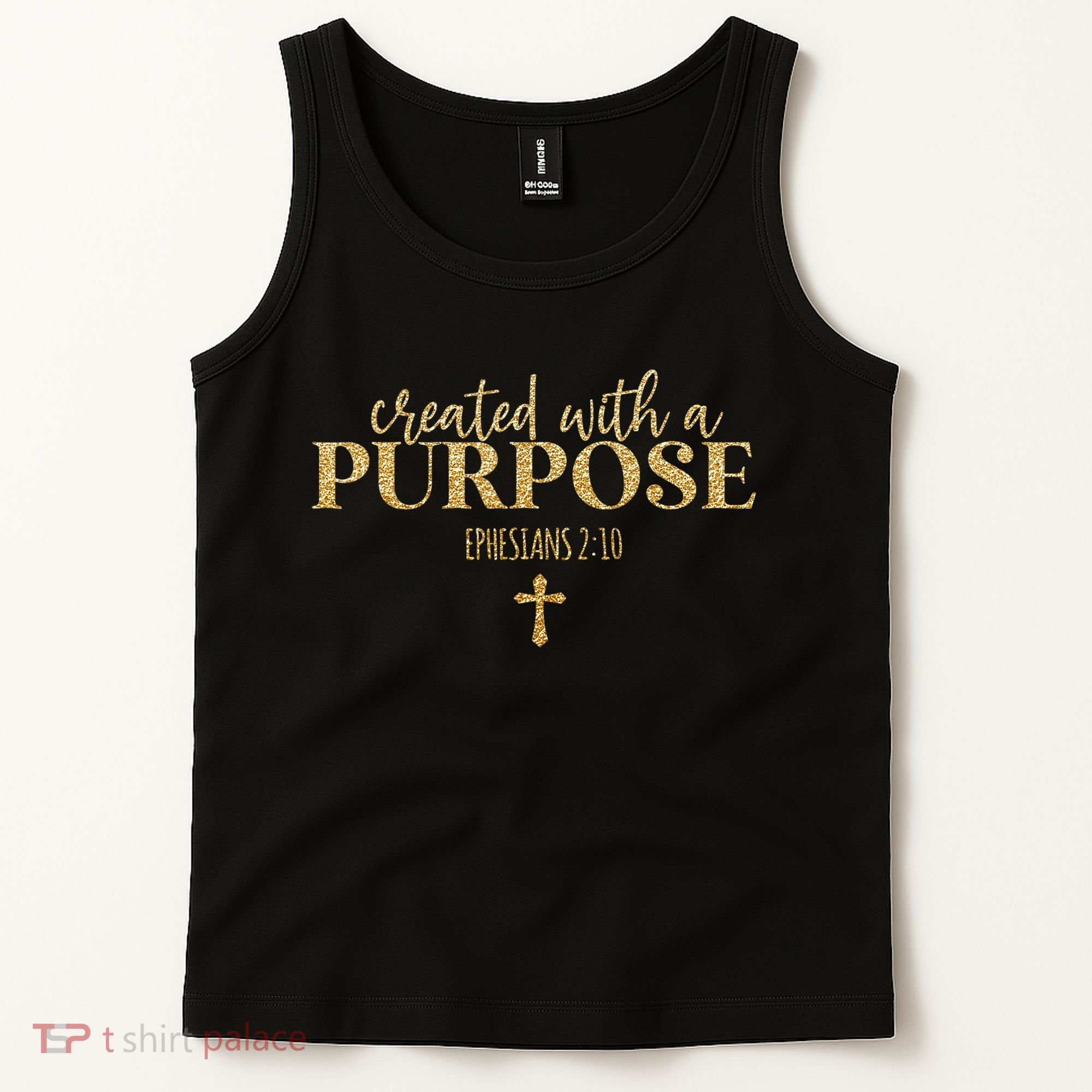 Created With A Purpose, Christian, Bible Verse, Jesus Tank Top