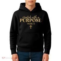 Created With A Purpose, Christian, Bible Verse, Jesus Kids Hoodie thumb 4