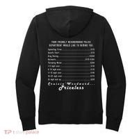 Cruizin' Woodward Ave M1 Priceless Funny Police Front & Back Women's Hoodie thumb 1