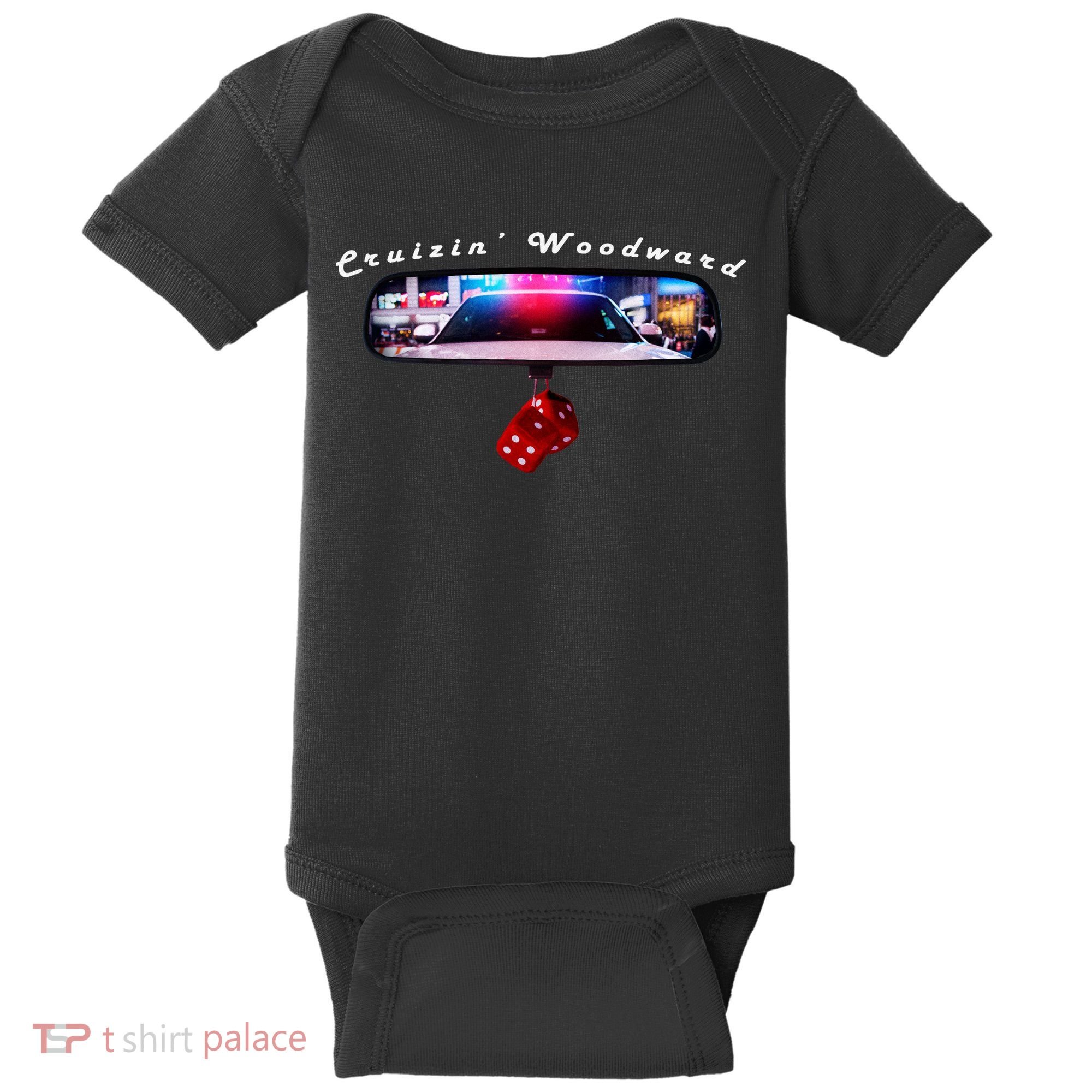 Cruizin' Woodward Ave M1 Priceless Funny Police Front & Back Baby Bodysuit