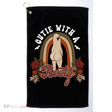 Cutie With A Booty Funny Halloween Fall Golf Towel