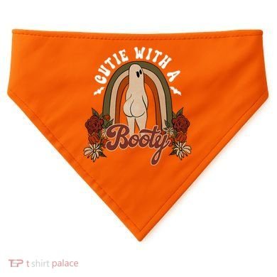 Cutie With A Booty Funny Halloween Fall USA-Made Doggie Bandana