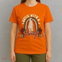 Cutie With A Booty Funny Halloween Fall T-Shirt thumb 4