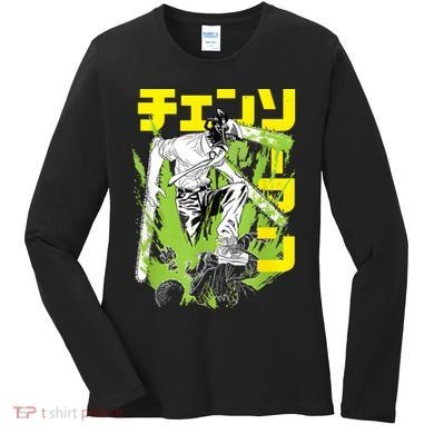 Chainsaw Warrior Anime Retro Vintage Women's Long Sleeve Shirt